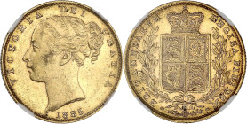 AUSTRALIE
Victoria (1837-1901). Souverain 1885, M, Melbourne. S.3854A - Fr.12 ; Or - 7,98 g - 22 mm - 6 h
NGC MS 61 (6630751-033). Superbe.