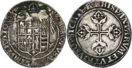 ESPAGNE
Charles Quint (1516-1554). Pièce de 3 réaux, expédition contre la Tunisie ND (1535), Barcelone. Calicó 95 ; Argent - 7,20 g - 30 mm - 7 h
Légè...