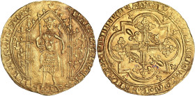 FRANCE / CAPÉTIENS
Charles V (1364-1380). Franc à pied ND (1365). Dy.360 - Fr.284 ; Or - 3,78 g - 28,5 mm - 1 h
Agréable qualité. Beau TTB.