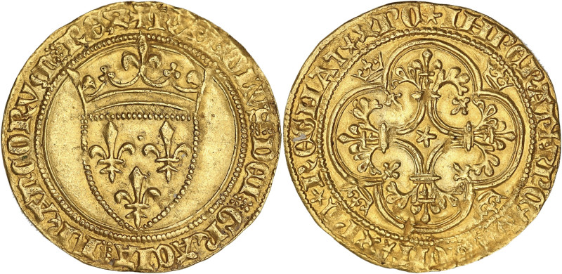 FRANCE / CAPÉTIENS
Charles VI (1380-1422). Écu d’or à la couronne, 1ère émission...
