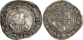 FRANCE / CAPÉTIENS
François Ier (1515-1547). Teston du Dauphiné 4e type ND (1527), Grenoble. Dy.826A - G.294B ; Argent - 9,37 g - 29 mm - 10 h
Avec pe...