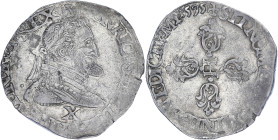 FRANCE / CAPÉTIENS
Henri IV (1589-1610). Demi-franc 1595, X, Amiens. Dy.1212 - G.590 (R5) ; Argent - 6,85 g - 29 mm - 4 h
Très rare millésime et ateli...