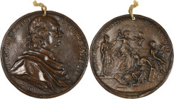 FRANCE / CAPÉTIENS
Louis XIV (1643-1715). Médaille, Giovanni Lorenzo Bernini par Chéron 1674. Bronze - 70,50 g - 71 mm - 12 h
Louis XIV demanda à Chér...