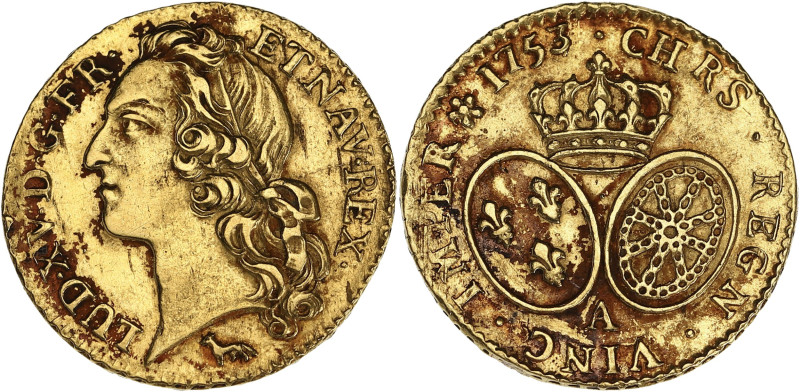 FRANCE / CAPÉTIENS
Louis XV (1715-1774). Louis d’or au bandeau 1753, A, Paris. D...