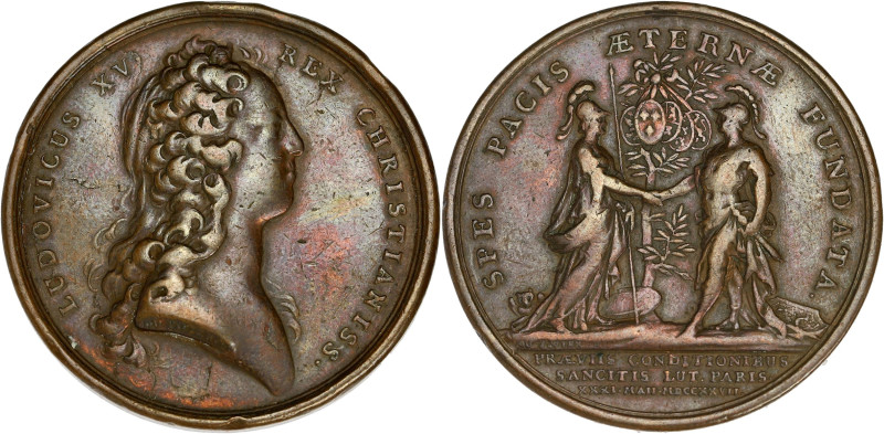 FRANCE / CAPÉTIENS
Louis XV (1715-1774). Médaille, Préliminaires de la paix de P...