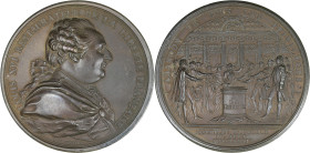 FRANCE / CAPÉTIENS
Constitution (1791-1792). Médaille, abandon des privilèges, nuit du 4 août 1791, REFRAPPE (restricke), par B. Duvivier 1791 (après ...