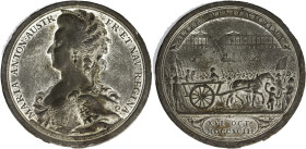 FRANCE
Convention (1792-1795). Médaille, mort de la reine Marie-Antoinette 1793. Étain - 34,43 g - 48 mm - 12 h
Flan corrodé. TB.