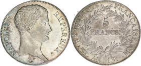FRANCE
Premier Empire / Napoléon Ier (1804-1814). 5 francs tête nue, calendrier révolutionnaire An 13, M, Toulouse. G.580 - F.303 ; Argent - 24,94 g -...