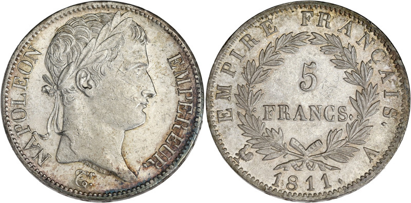 FRANCE
Premier Empire / Napoléon Ier (1804-1814). 5 francs Empire 1811, A, Paris...