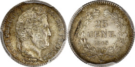 FRANCE
Louis-Philippe Ier (1830-1848). 25 centimes 1845, B, Rouen. G.357 - F.167 ; Argent - 1,25 g - 15 mm - 6 h
PCGS MS64 (36533945). Superbe à Fleur...
