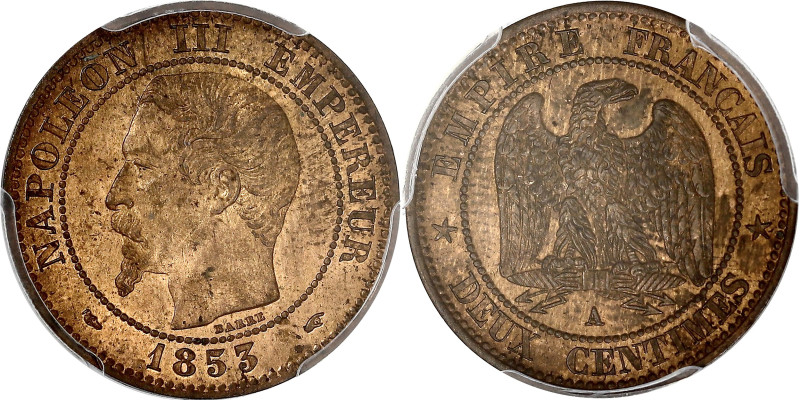 FRANCE
Second Empire / Napoléon III (1852-1870). 2 centimes, tête nue 1853, A, P...