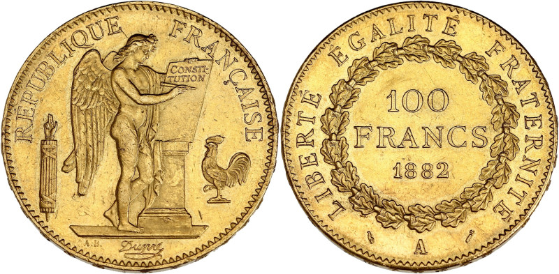 FRANCE
IIIe République (1870-1940). 100 francs Génie 1882, A, Paris. G.1137 - F....