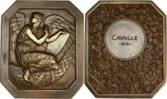 FRANCE
IIIe République (1870-1940). Plaque, archange ou victoire, par E. Fraisse 1931, Paris. Bronze - 91,45 g - 64 mm - 12 h
Attribution CAVAILLE 193...