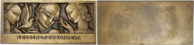 FRANCE
IIIe République (1870-1940). Médaille, plaque, le secret du bonheur par Vernon ND (1936). Bronze - 92,78 g - 35 x 77 mm - 12 h
Magnifique plaqu...