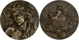 FRANCE
IIIe République (1870-1940). Médaille, Orphée (la musique) par Coudray ND. Bronze - 159,03 g - 67 mm - 12 h
Poinçon corne BRONZE. Sublime médai...