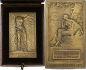 FRANCE
IIIe République (1870-1940). Plaque, d'après l'Antique, Association générale des mutilés de la guerre, par E. Blin ND, Paris. Bronze - 79,05 g ...