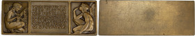 FRANCE
IIIe République (1870-1940). Plaquette uniface, voici mon cœur qui ne bat que pour vous, par J. Vernon ND, Paris. Bronze - 53,2 g - 29 mm - 12 ...