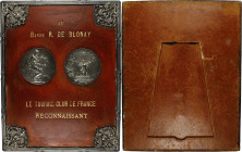 FRANCE
IIIe République (1870-1940). Plaque contenant 2 médailles du Touring Club de France au Baron R. de Blonay ND. Argent - 166 x 210 mm - 12 h
Supe...