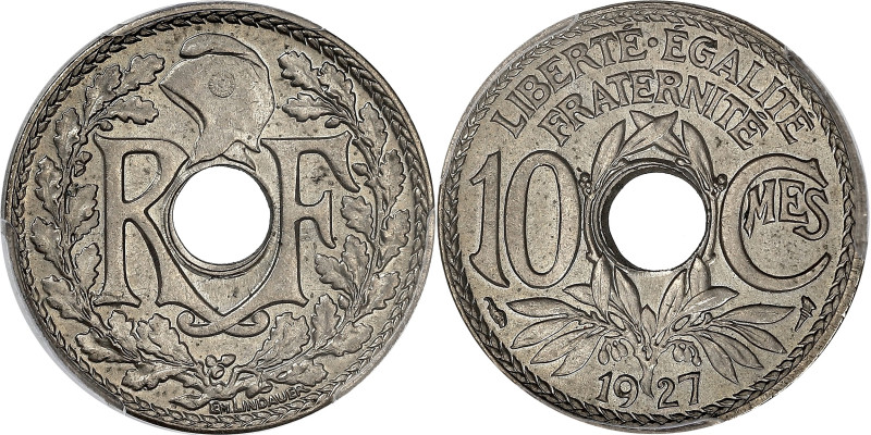 FRANCE
IIIe République (1870-1940). 10 centimes, Lindauer 1927, Paris. G.286 - F...