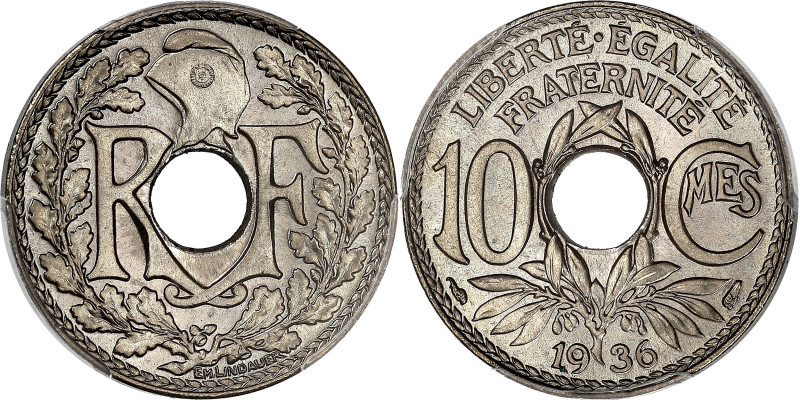 FRANCE
IIIe République (1870-1940). 10 centimes, Lindauer 1936, Paris. G.286 - F...