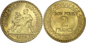 FRANCE
IIIe République (1870-1940). 2 francs, Chambre de Commerce 1925, Paris. G.533 - F.267 ; Bronze-aluminium - 8 g - 27 mm - 6 h
PCGS MS65 (3656489...