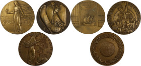 FRANCE
Gouvernement provisoire de la République française (1944-1946). Ensemble des 3 médailles pour la Conférence pour la Paix de Paris, 1946, par Ga...