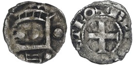 FRANCE / FÉODALES
Blois (comté de), Thibaut III (1037-1089/90). Obole 1050-1090, Blois. Bd.192 ; Argent - 0,43 g - 19 mm - 6 h
Rare. TB.