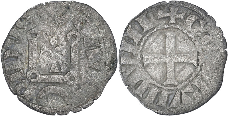 FRANCE / FÉODALES
Châteaudun (Vicomté de), Geoffroy VI (1198-1250). Denier au ch...