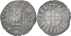 FRANCE / FÉODALES
Châteaudun (Vicomté de), Geoffroy VI (1198-1250). Denier au châtel 1235-1253, Châteaudun. Bd.- - PA.1869 ; Billon - 0,88 g - 19 mm -...