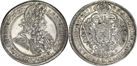 HONGRIE
Léopold Ier (1657-1705). Thaler 1696, KB, Kremnitz. KM.214.8 ; Argent - 28,62 g - 47 mm - 12 h
TTB.