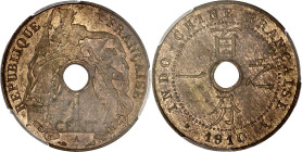 INDOCHINE
IIIe République (1870-1940). 1 cent 1910, A, Paris. Lec.68 ; Bronze - 5 g - 26 mm - 6 h
PCGS MS64RB (28256773). Superbe à Fleur de coin.