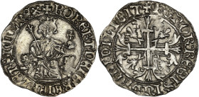 ITALIE
Naples (royaume de), Robert d’Anjou (1309-1343). Carlin d’argent ND (1339). Bd.830 ; Argent - 3,95 g - 27 mm - 12 h
TTB à Superbe.