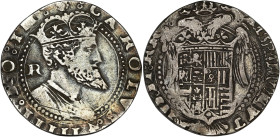 ITALIE
Naples, Charles Quint (1516-1554). Tari ND (1528-1546), Naples. MIR.138/2 ; Argent - 4,57 g - 24 mm - 9 h
Flan u.n peu court mais un exemplaire...