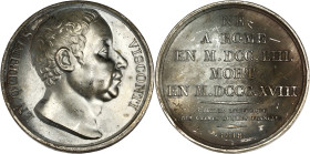ITALIE
Vatican, Pie VII (1800-1823). Médaille, Ennius Quirinus Visconti né à Rome, par Donadio 1818, Paris. Collignon 774 ; Bronze argenté - 39,51 g -...