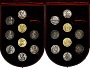 ITALIE
Vatican, Léon XIII (1878-1903). Coffret d’époque contenant 7 médailles papales en argent et 2 médailles en bronze doré An VIII à An XIII. Argen...