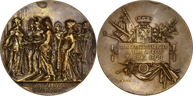 ITALIE
Umberto I (1878-1900). Médaille pour le troisième concours général de tir...