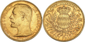 MONACO
Albert Ier (1889-1922). 100 (cent) francs 1896, A, Paris. G.MC.124 - Fr.13 ; Or - 32,26 g - 35 mm - 6 h
Superbe.
