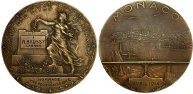 MONACO
Albert Ier (1889-1922). Médaille, Comité des sites et promenades, par Tony Szirmaï 1914, Paris. De Vos - ; Bronze - 102,6 g - 62 mm - 12 h
Attr...