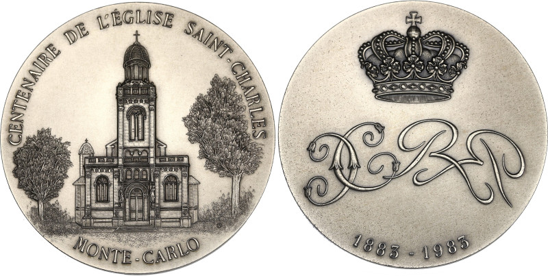 MONACO
Rainier III (1949-2005). Médaille d’argent, centenaire de l’église Saint-...