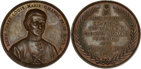 POLYNESIE FRANCAISE
Futuna. Médaille Pierre Louis Marie Chanel, prêtre mariste martyrisé à Futuna en 1841 1889. Cuivre - 12,40 g - 32 mm - 12 h
Trace ...