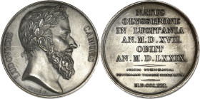 PORTUGAL
Jean VI (1799-1826). Médaille, Luis de Camoes né à Lisbonne, par Caqué 1821, Paris. Bronze argenté - 40,1 g - 41 mm - 12 h
En bronze-argenté....