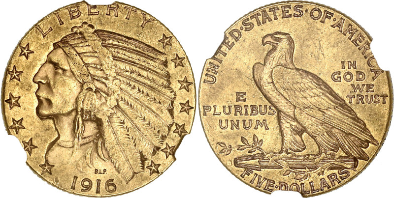 USA
République fédérale des États-Unis d’Amérique (1776-à nos jours). 5 dollars ...