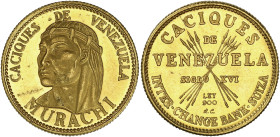 VENEZUELA
République (1830- à nos jours). Caciques, Murachi ND. Or - 2,96 g - 18 mm - 6 h
Superbe.