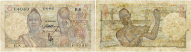 BILLET
Afrique Occidentale. 5 francs type 1943, SPECIMEN 17-8-1943. K.180 - P.36s ;
Alphabet B.8. Rousseurs sinon Superbe.