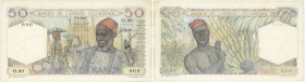 BILLET
Afrique Occidentale. 50 francs type 1943, SPECIMEN ND (1944-1948). K.190a - P.39s ;
Superbe.