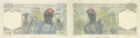 BILLET
Afrique Occidentale. 50 francs type 1943, SPECIMEN ND (1944-1948). K.190a - P.39s ;
TTB à Superbe.