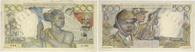 BILLET
Afrique Occidentale. 500 francs type 1943, SPECIMEN ND (1946-1948). K.197 - P.41s ;
Très rare. Papier jauni et quelques taches. Non plié. TTB....