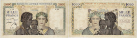 BILLET
Afrique Occidentale. 1000 francs type 1937, SPECIMEN ND (1937-1945). K.173 - P.24s ;
Très rare. Rousseurs. Superbe.