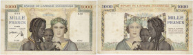 BILLET
Afrique Occidentale. 1000 francs type 1937, SPECIMEN ND (1937-1945). K.173 - P.24s ;
Très rare. Rousseurs. Superbe.