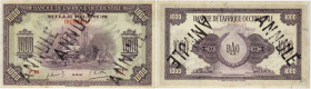 BILLET
Afrique Occidentale. 1000 francs type 1942, ANNULE 1942. K.177a - P.32 ;
Très rare. Un pli marqué dans l’angle en bas à gauche. Superbe.